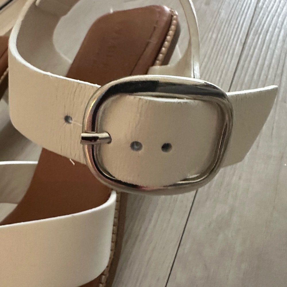 Everlane White Leather Sandals - Picture 2 of 3